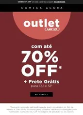 Outlet Camicado: itens com até 70% de desconto