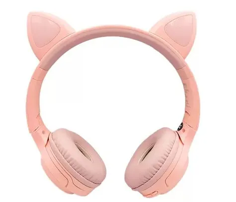 Fone de Ouvido com Redução de Ruído Orelha De Gato ROSA - Booglee