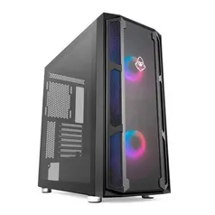 Gabinete Gamer Mancer Warg Lateral Vidro Preto, MCR-WG01-RGB