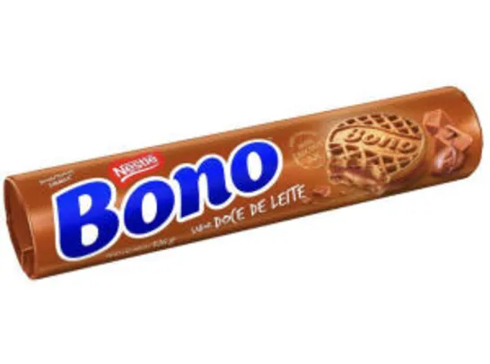 [APP | R$1 de volta] Biscoito recheado Bono 126g - Doce de Leite | R$ 2,09