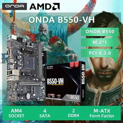 Placa Mãe ONDA B550-VH Micro ATX AM4