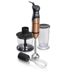 [30% DE VOLTA AME] Mixer Hamilton Beach Preta E Cobre Copo 700ml Mini Processador 500ml 225w Real