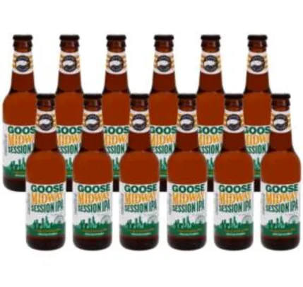 VOLTOU! (Cliente Ouro + Cupom) Cerveja Groose Island Midway IPA - 12 unidades de 355ml | R$30