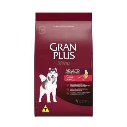 GRANPLUS CAES MENU ADULTO CARNE E ARROZ - 20kg