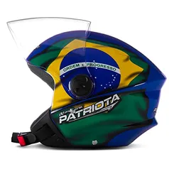 Capacete New Liberty Three Patriota 60 Azul/Verde