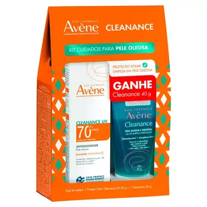 Kit Protetor Solar Avène Cleanance UV Antioleosidade FPS 70 40g e Ganhe Cleanance Gel 40g