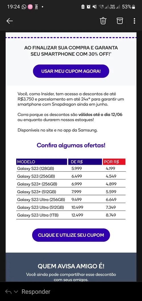 Imagen na descrição da promoção