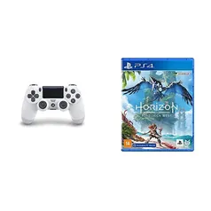 Controle Dualshock 4 - PlayStation 4 - Branco Glacial + Horizon Forbidden West Edição Padrão - Playstation 4