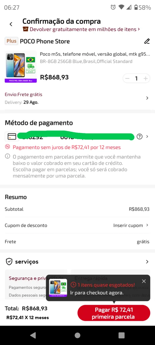 Imagem na descrição da promoção