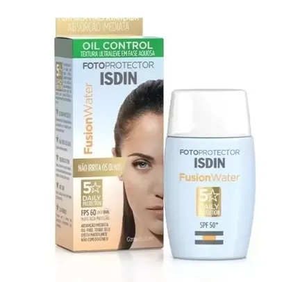 Protetor Solar Facial Isdin Fusion Water Oil Control FPS 60 com 30ml