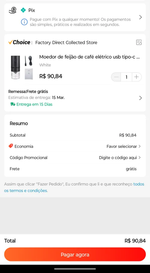 Imagem na descrição da promoção