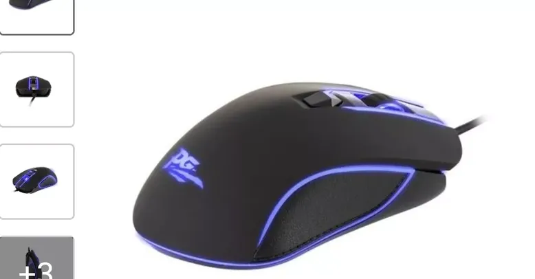 Mouse Gamer Philco PMS31 LED 4 Cores 2400DPI 6 Botões - Preto