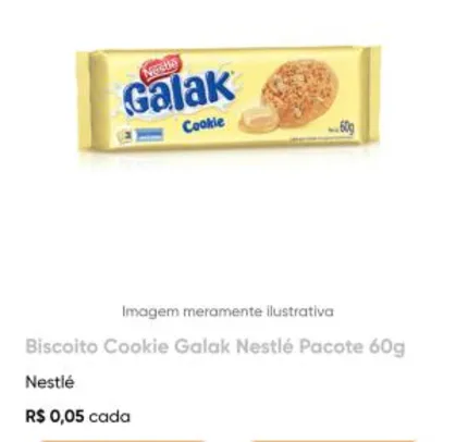 Saindo por R$ 0,05: Biscoito Galak 60g | R$ 0,05 | Pelando