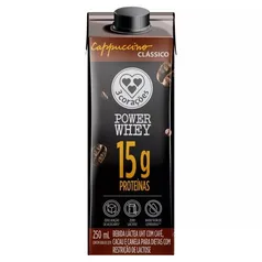 Bebida Láctea UHT Cappuccino Clássico Zero Lactose 3 Corações Power Whey 250ml