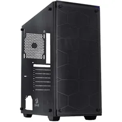 Gabinete Gamer Redragon Wheel Jack, Mid Tower, Vidro Temperado, Black, Sem Fonte, SEM FAN | R$338