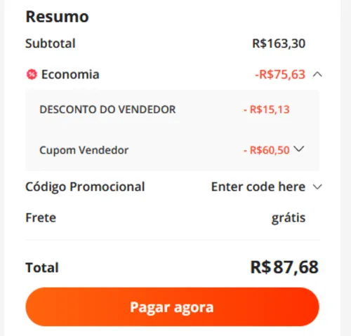 Imagem na descrição da promoção