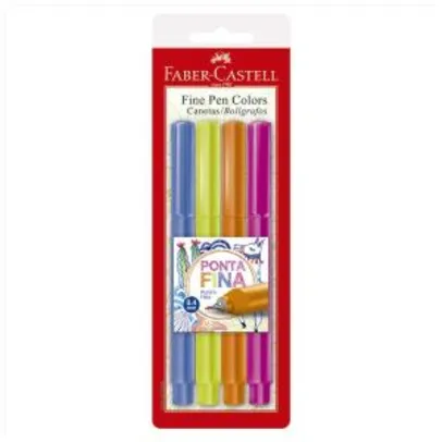 [PRIME] Caneta Ponta Fina Faber-Castell Fine Pen 4 Cores