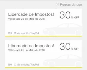 [BH] 30% OFF em 2 viagens com a 99POP