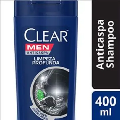 Shampoo Anticaspa Clear Men Limpeza Profunda 400 ML, Clear R$ 16