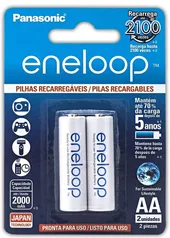 [PRIME] Pilha Recarregável Eneloop AA (Pequena), BK-3MCCE/2BB, Panasonic | R$43