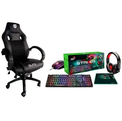 Cadeira Gamer Dazz Elite + Combo Gamer 4 em 1