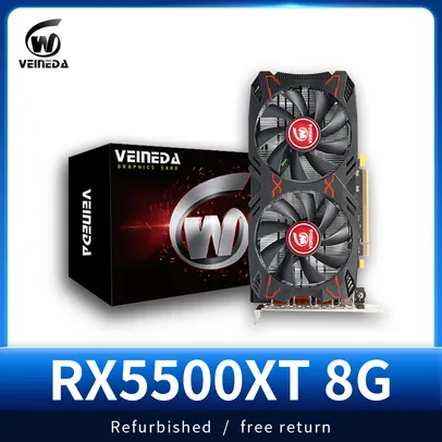 Veineda placa gráfica rx5500xt, 8gb, 8gb, 128bit, gddr6, pci e, 4.0x8 gpu