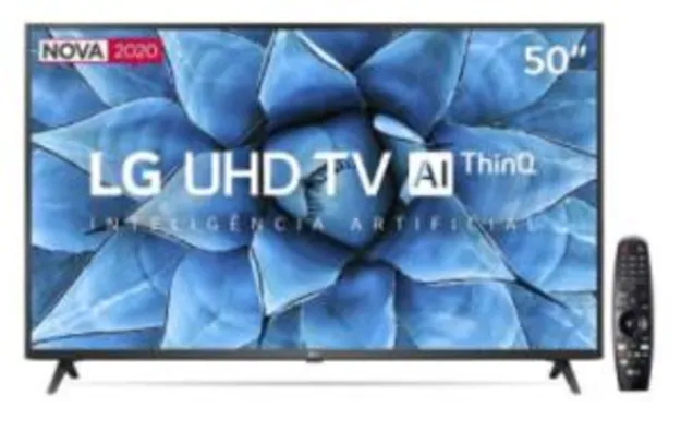 Smart TV 4K LED 50” LG 50UN7310 Wi-Fi Bluetooth 3 HDMI 2 USB - 50UN7310PSC | R$2.160