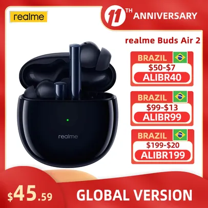 Fone Bluetooth Realme Buds Air 2 - R$257