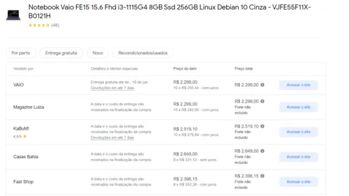 Imagem na descrição da promoção