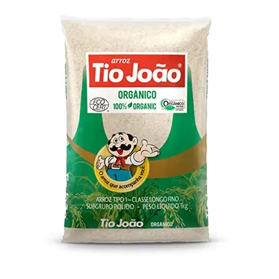 [MAIS POR MENOS] Tio João Arroz Polido Orgânico Branco - 1Kg