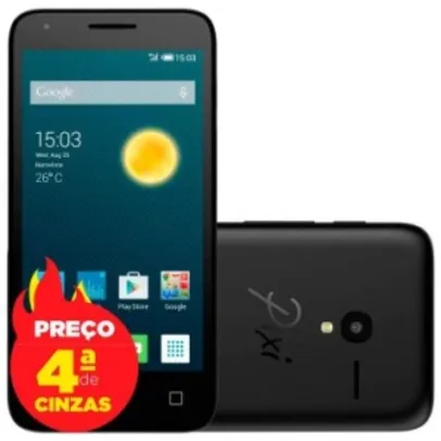 Smartphone Alcatel PIXI3 4.5" OT5017 Preto - 4G, Tela 4.5" por R$ 280