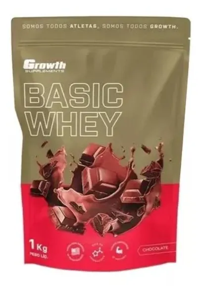 Foto do produto Growth Supplements Whey Protein Basic Whey (1kg) - Sabor Chocolate