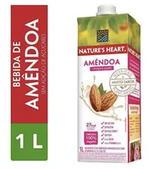 [Prime | Recorrência] Bebida Vegetal, Natures Heart, Amêndoa, 1L | R$9