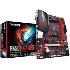 Placa Mãe Gigabyte B450M Gaming DDR4 AM4 M-ATX R$457