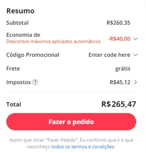 Imagem na descrição da promoção