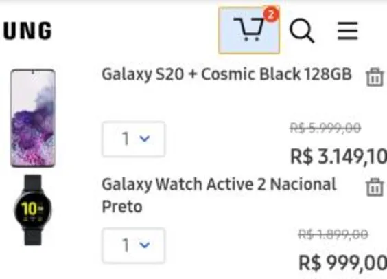 Galaxy S20+ / Galaxy Watch Active 2