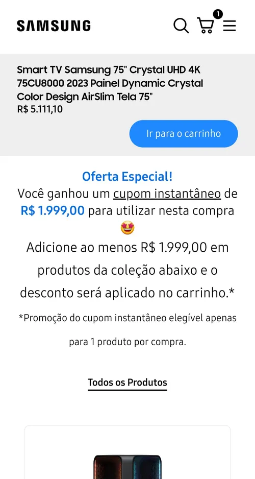 Imagem na descrição da promoção