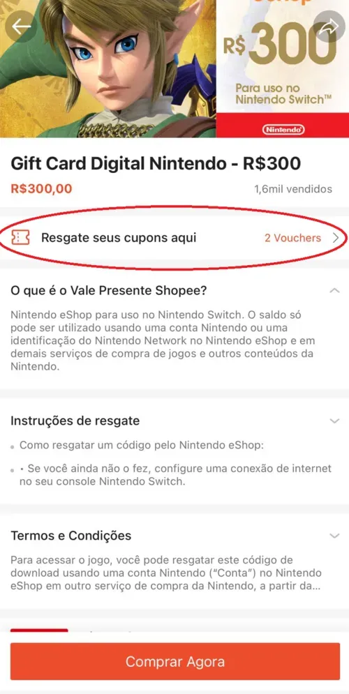 Imagem na descrição da promoção