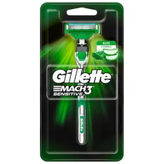 Aparelho de Barbear Gillette Mach3 Sensitive Cabeça Móvel - 1 Carga