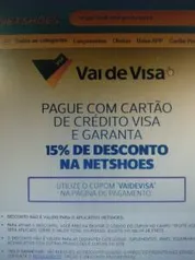 15% OFF na Netshoes com Vai De Visa