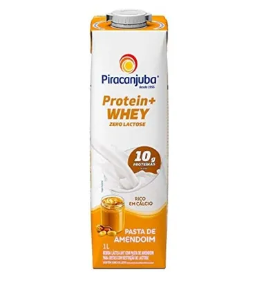 (Prime/ Recorrência) Piracanjuba Protein + Whey Zero Lactose Sabor pasta de amendoim