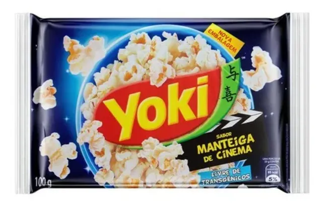 Pipoca P/ Micro-ondas C/ Manteiga Cinema Yoki Pacote 100g