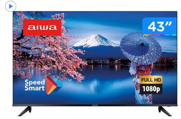 Smart TV 43” Full HD D-LED Aiwa IPS Wi-Fi HDR - 3 HDMI