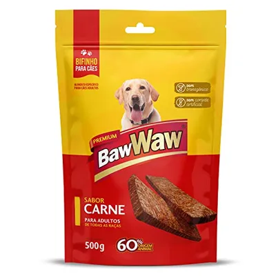 [PRIME] Bifinho Baw Waw para Cães Sabor Carne 500g | R$10