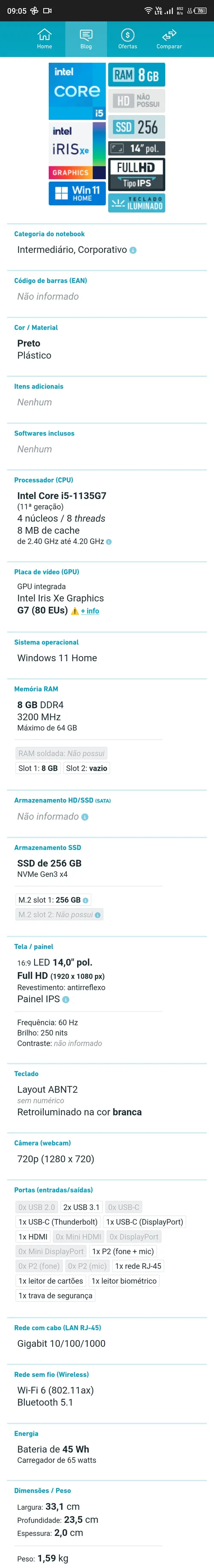 Imagem na descrição da promoção