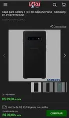 Capa para Galaxy S10+ em Silicone Preta - Samsung R$39