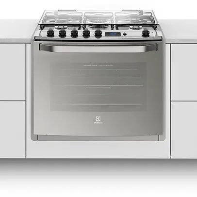 Fogão 5 Bocas de Embutir Electrolux Prata com Grill e Timer Digital (76EXR) - Bivolt