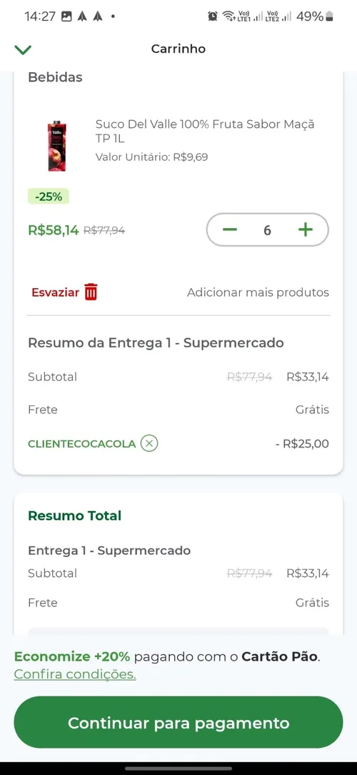 Imagem na descrição da promoção