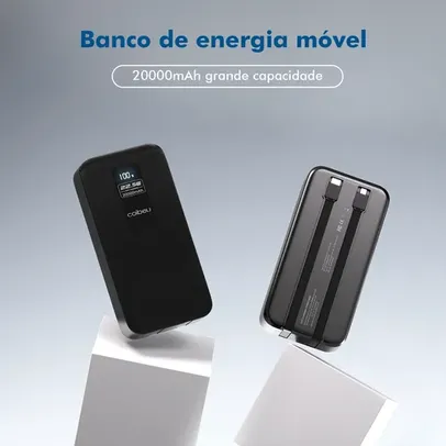 [R$81 "MOEDAS"/BR] Power Bank Carregador Portátil 20.000mah 22,5W + Carregamento Rápido 🔋