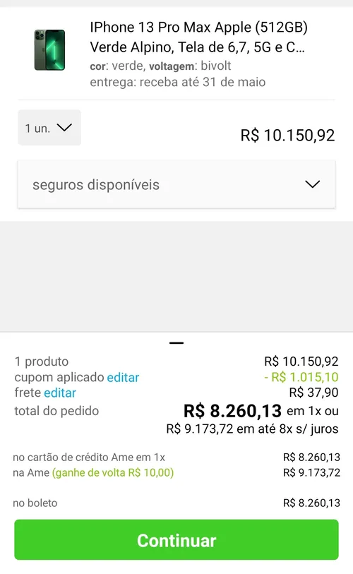 Imagem na descrição da promoção